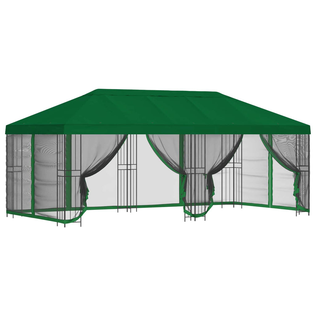 vidaXL Altana z bokami 6 x 3 m zielony Poliester i Stal 190