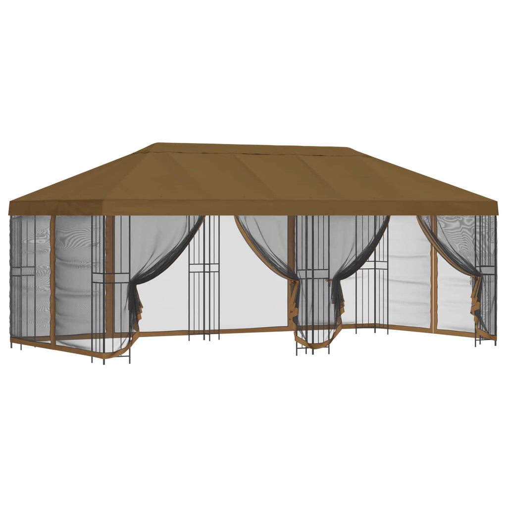 vidaXL Altana z bokami 6 x 3 m Ciemnoszary Poliester i Stal 190