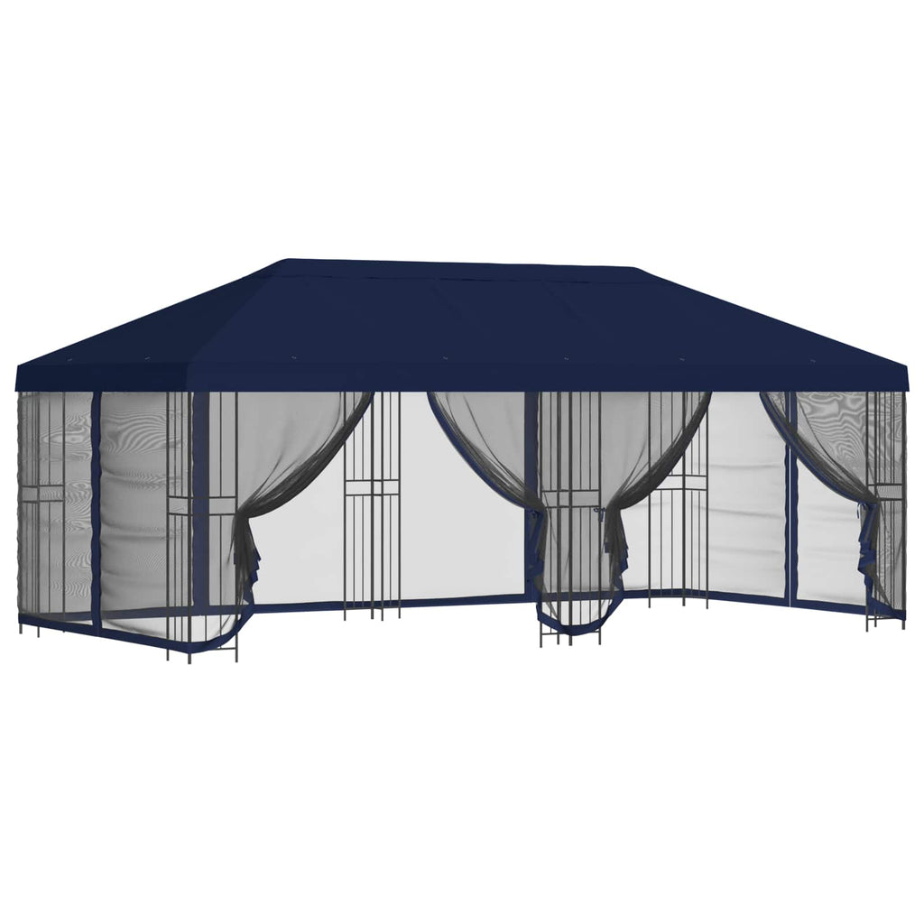 vidaXL Altana z bokami 6 x 3 m niebieski Poliester i Stal 190