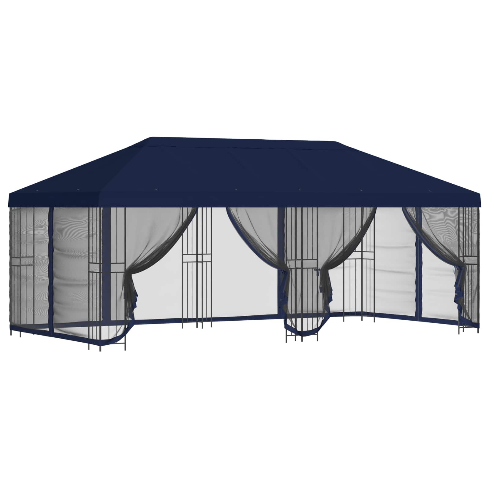 vidaXL Altana z bokami 6 x 3 m niebieski Poliester i Stal 190