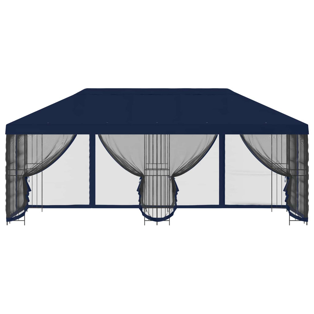 vidaXL Altana z bokami 6 x 3 m niebieski Poliester i Stal 190