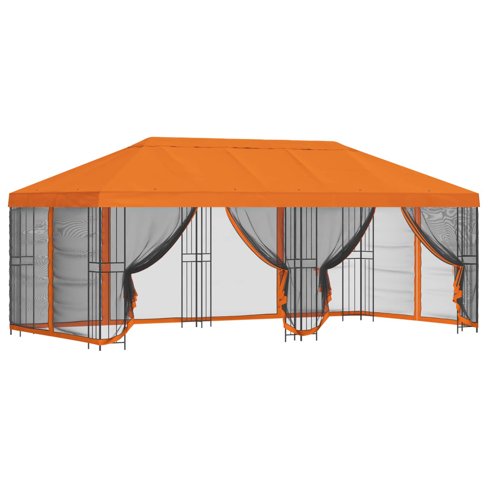 vidaXL Altana z bokami 6 x 3 m pomarańczowy Poliester i Stal 190
