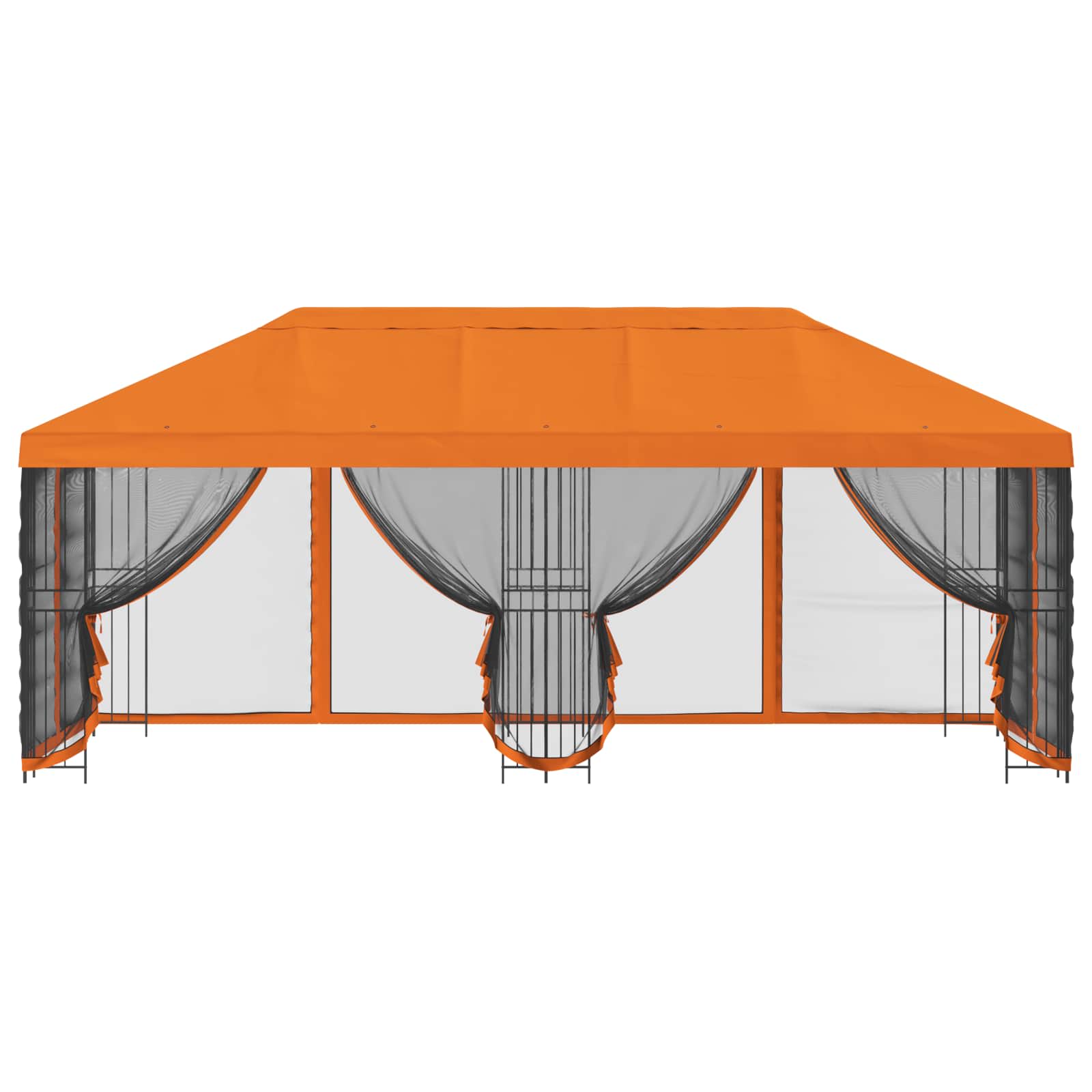 vidaXL Altana z bokami 6 x 3 m pomarańczowy Poliester i Stal 190