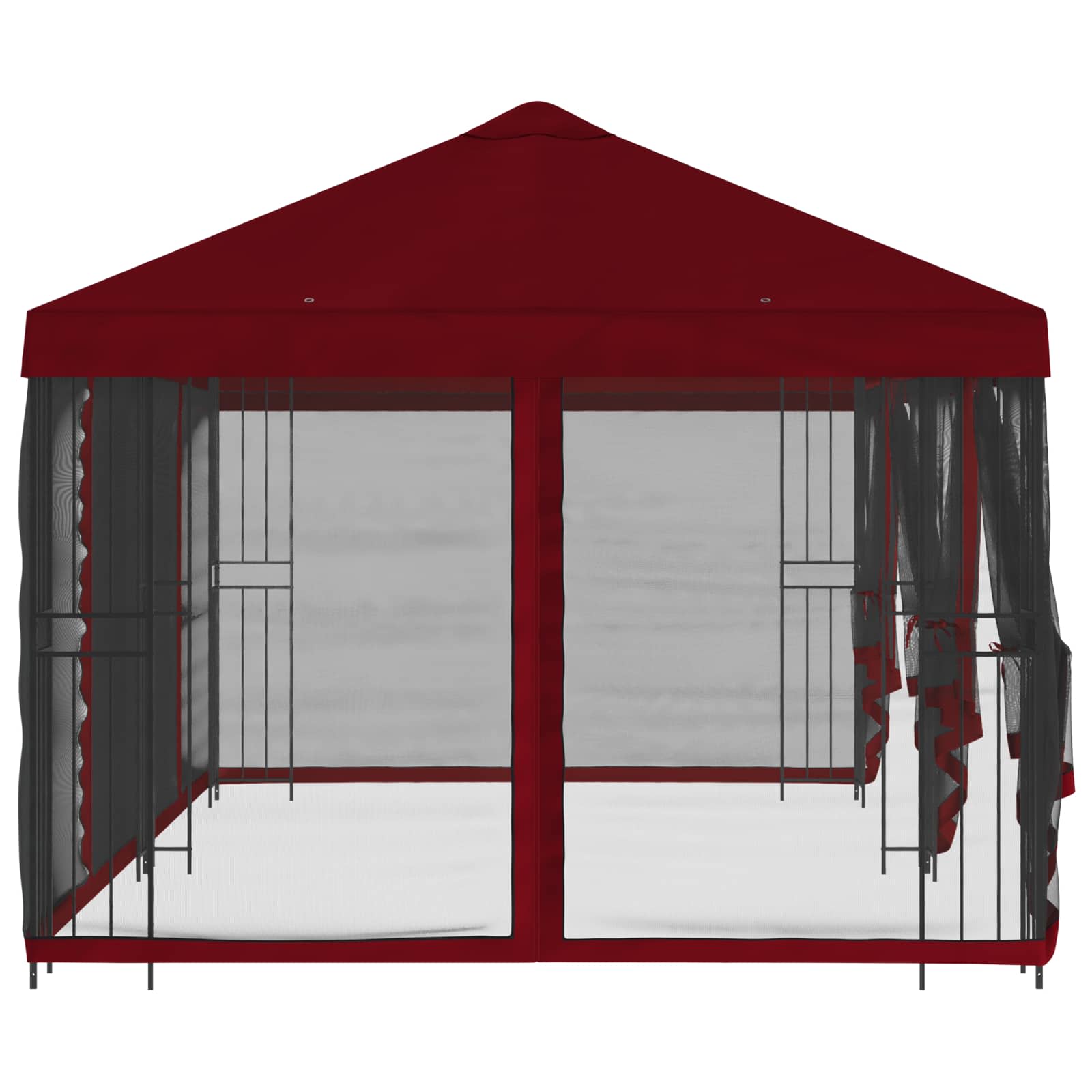vidaXL Altana z bokami 6 x 3 m bordowy Poliester i Stal 190