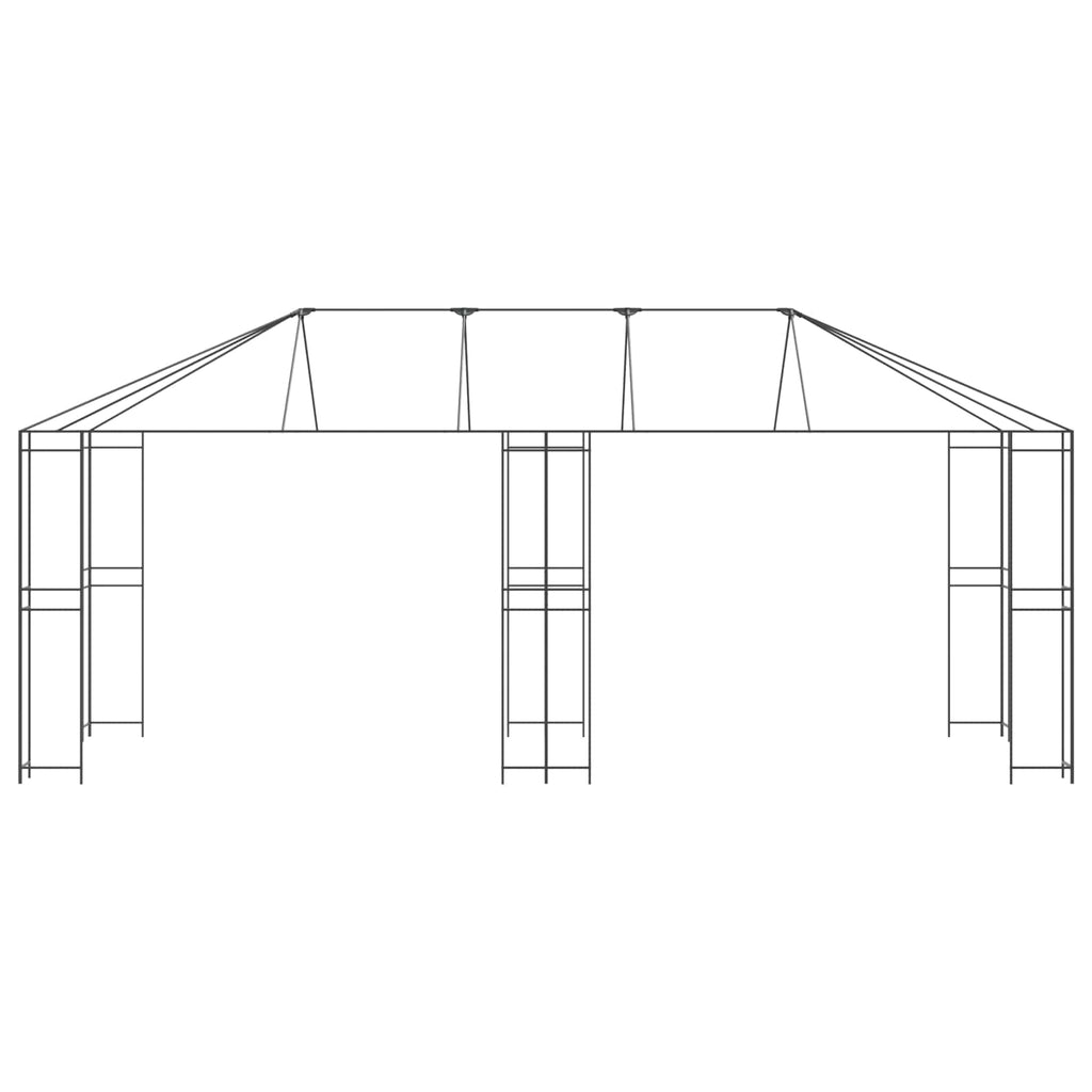vidaXL Rama Pawilonu 6 x 3 m Czarny Stal