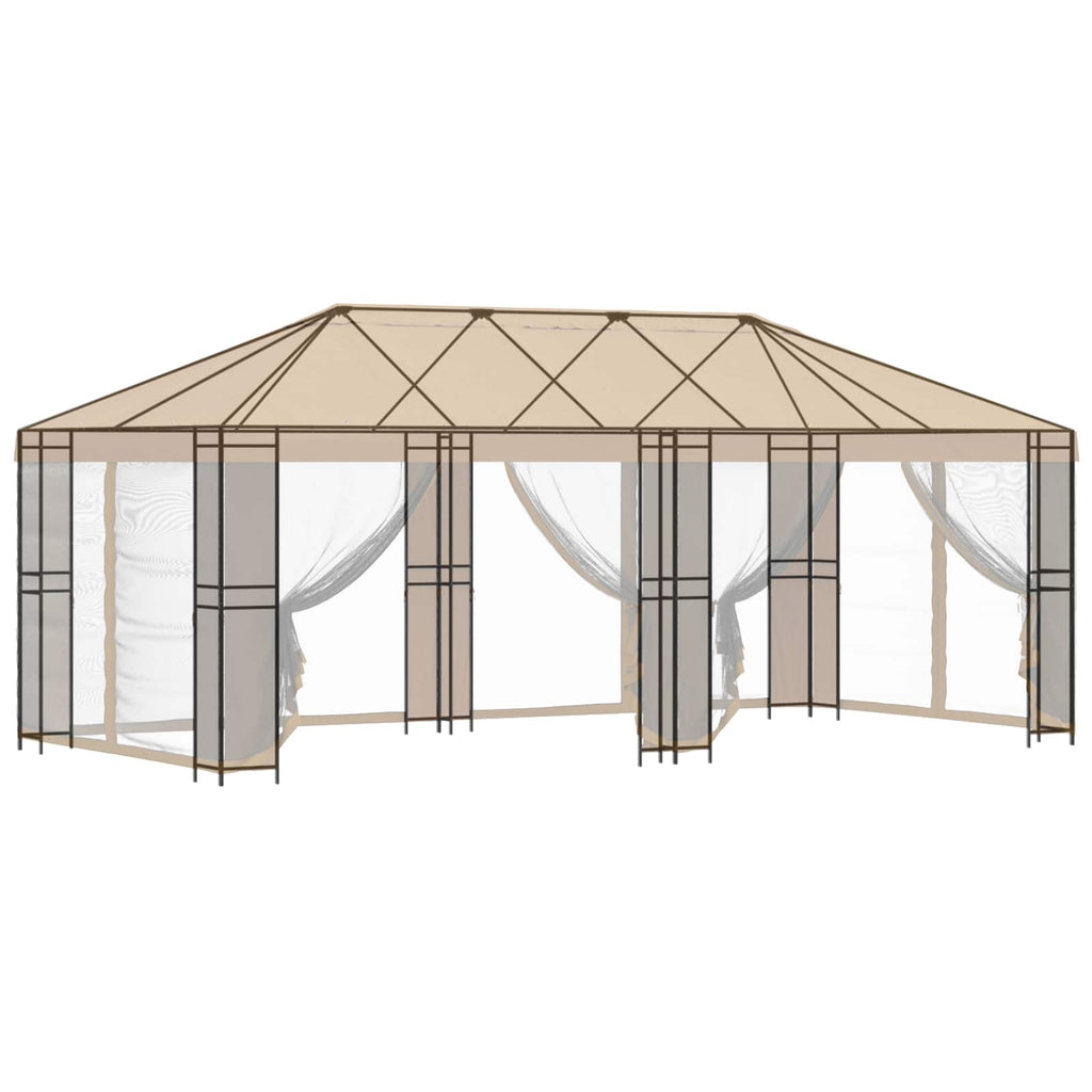 vidaXL Rama Pawilonu 6 x 3 m Czarny Stal