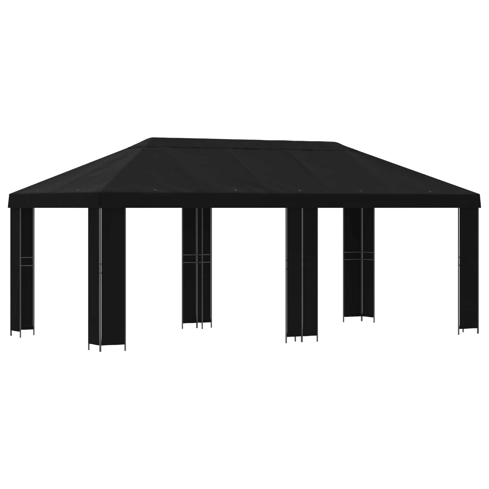 vidaXL Altana ogrodowa 6 x 3 m Czarny Poliester i Stal 190