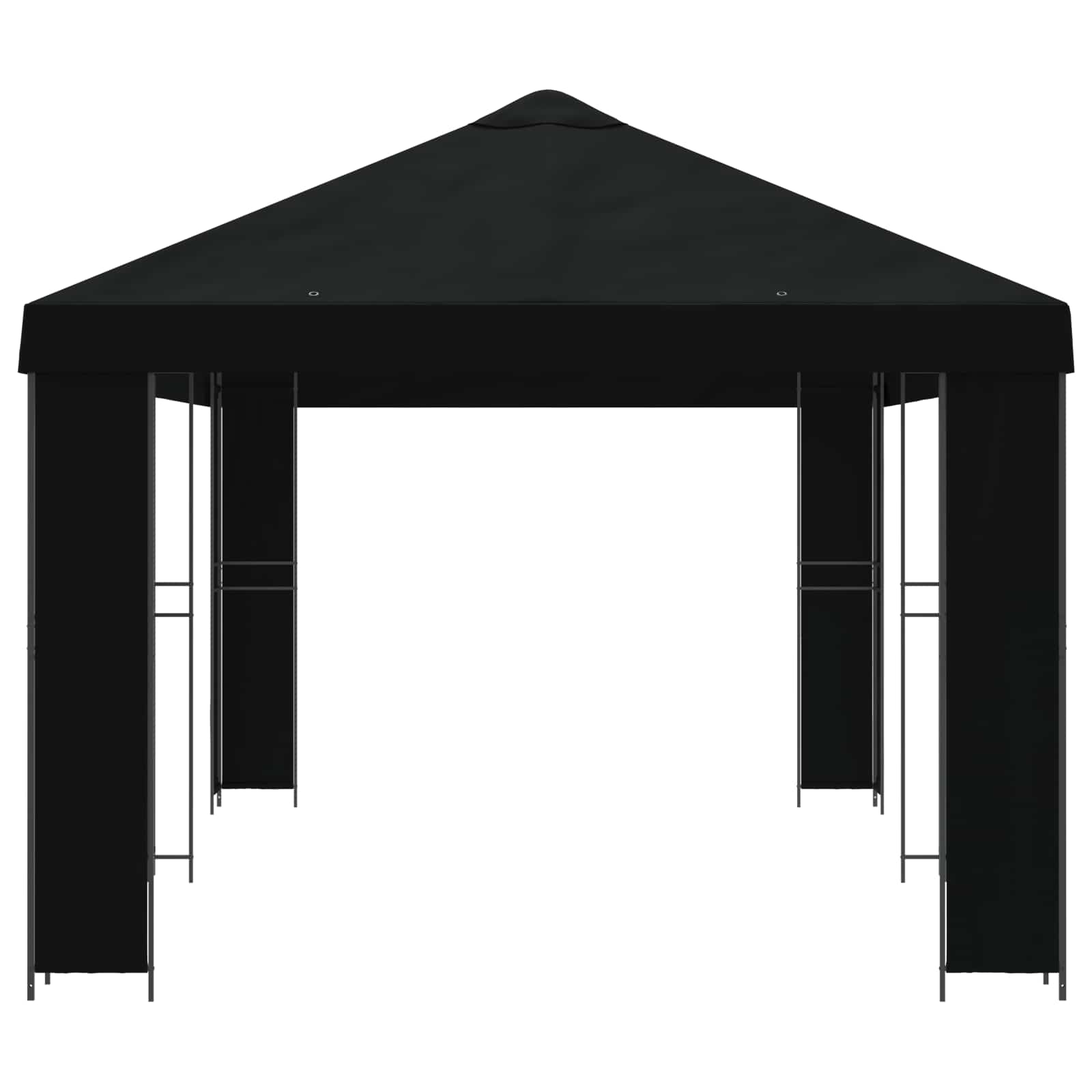 vidaXL Altana ogrodowa 6 x 3 m Czarny Poliester i Stal 190