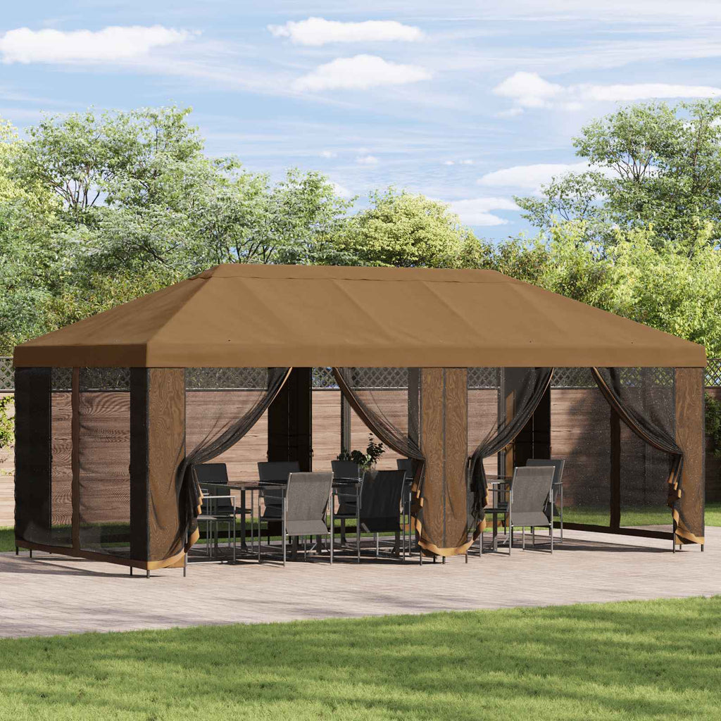 vidaXL Altana z bokami 6 x 3 m Beżowy Poliester i Stal 190