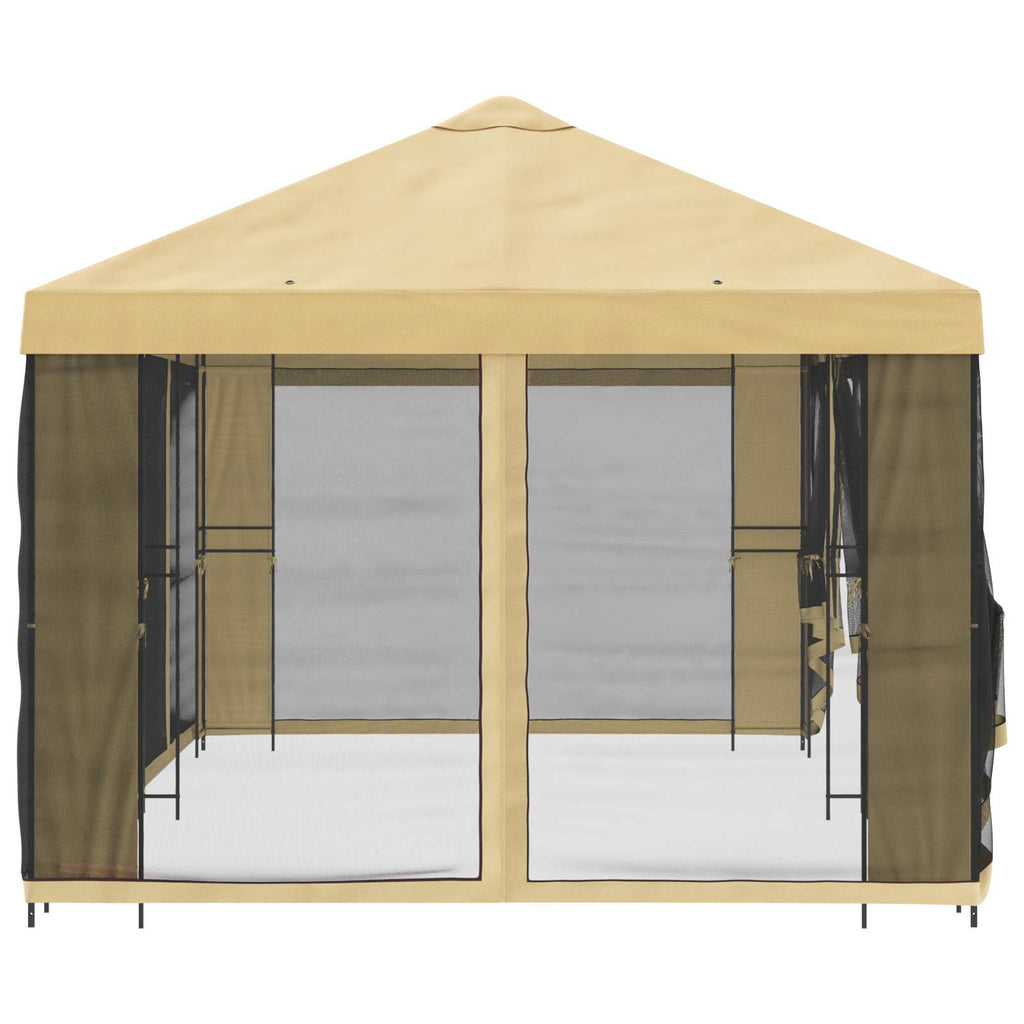 vidaXL Altana z bokami 6 x 3 m kremowy Poliester i Stal 190