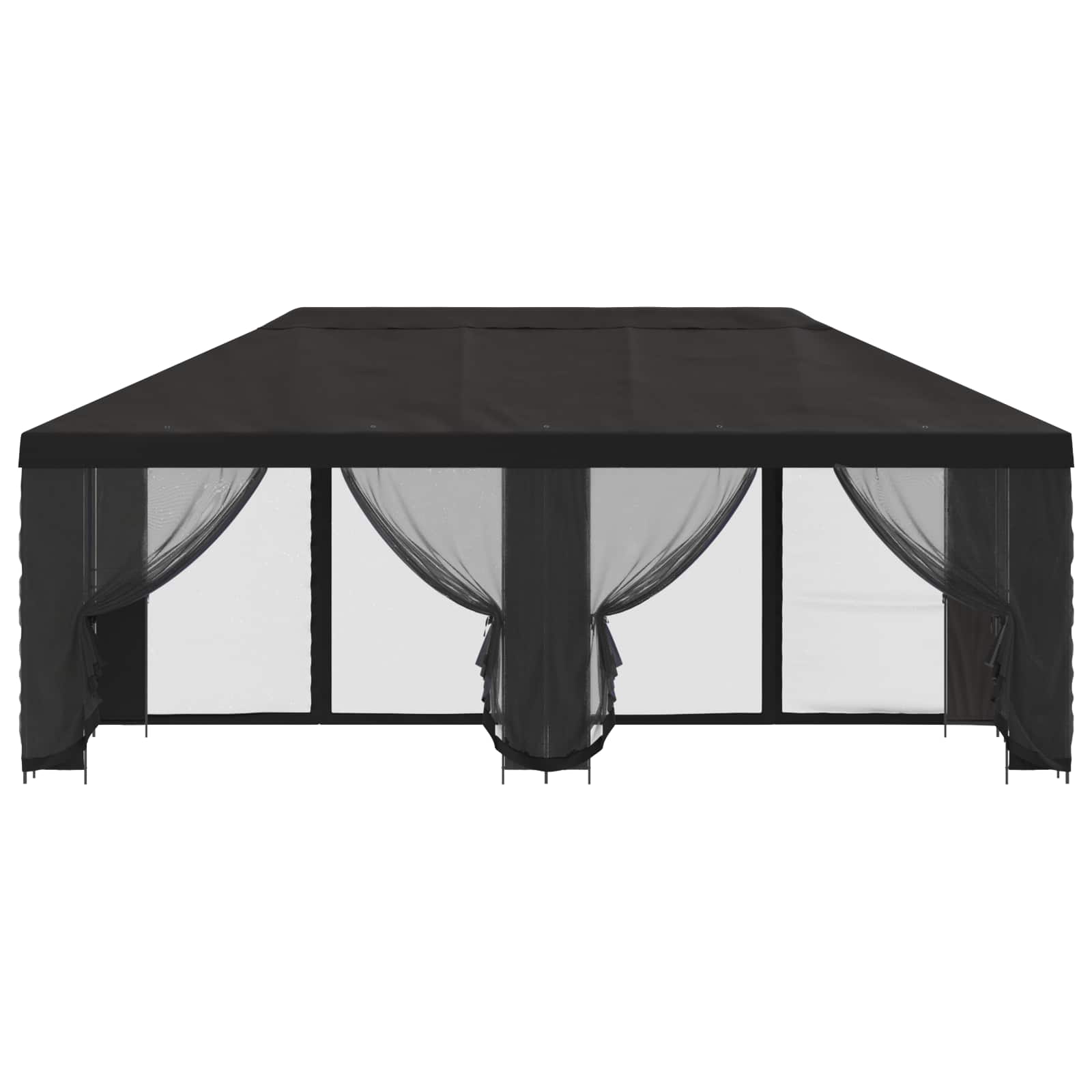 vidaXL Altana z bokami 6 x 3 m antracytowy Poliester i Stal 190