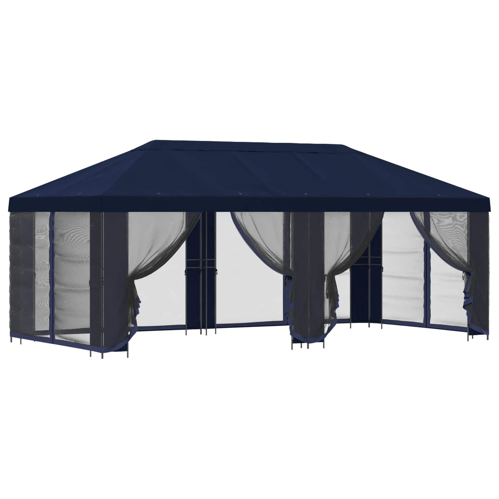 vidaXL Altana z bokami 6 x 3 m niebieski Poliester i Stal 190