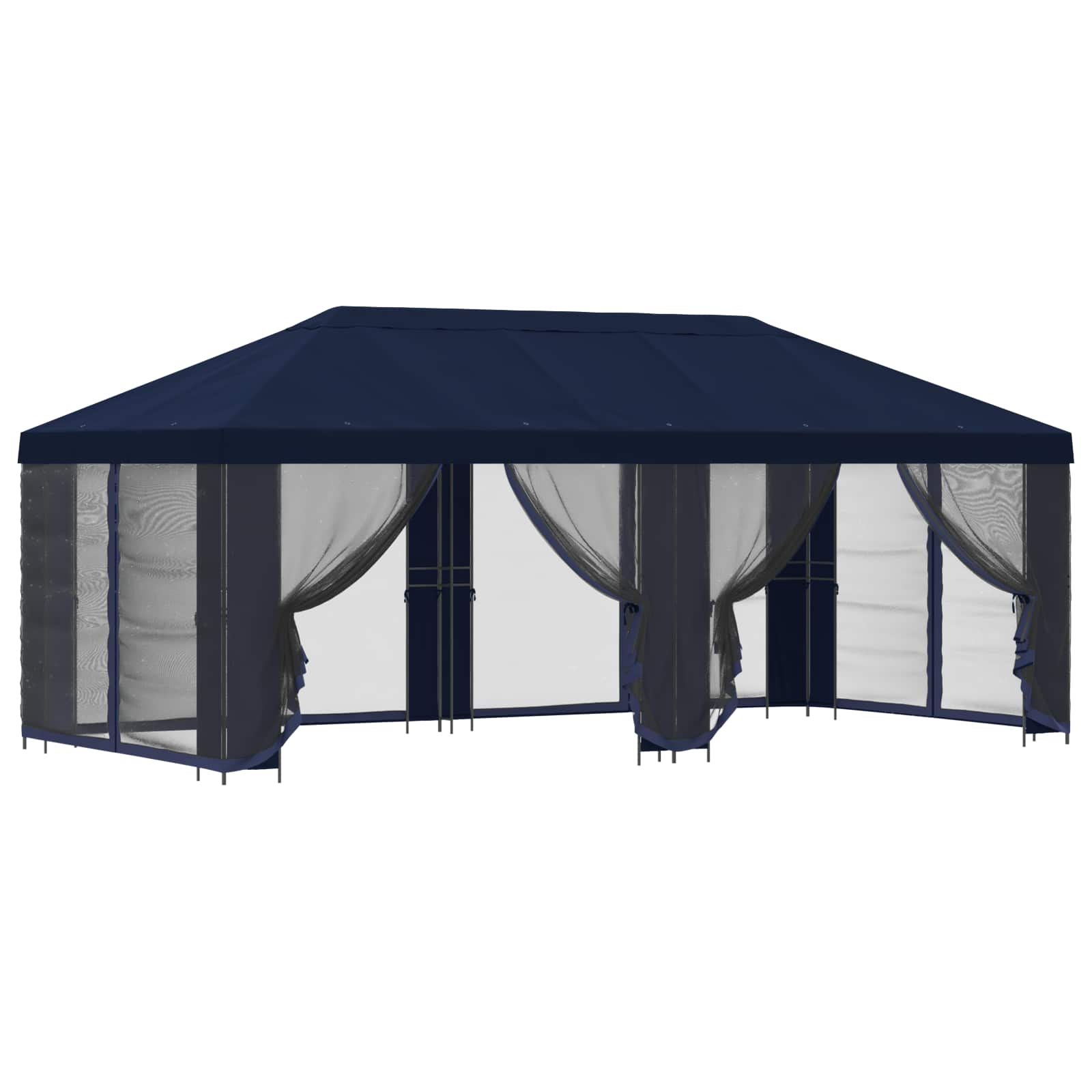 vidaXL Altana z bokami 6 x 3 m niebieski Poliester i Stal 190