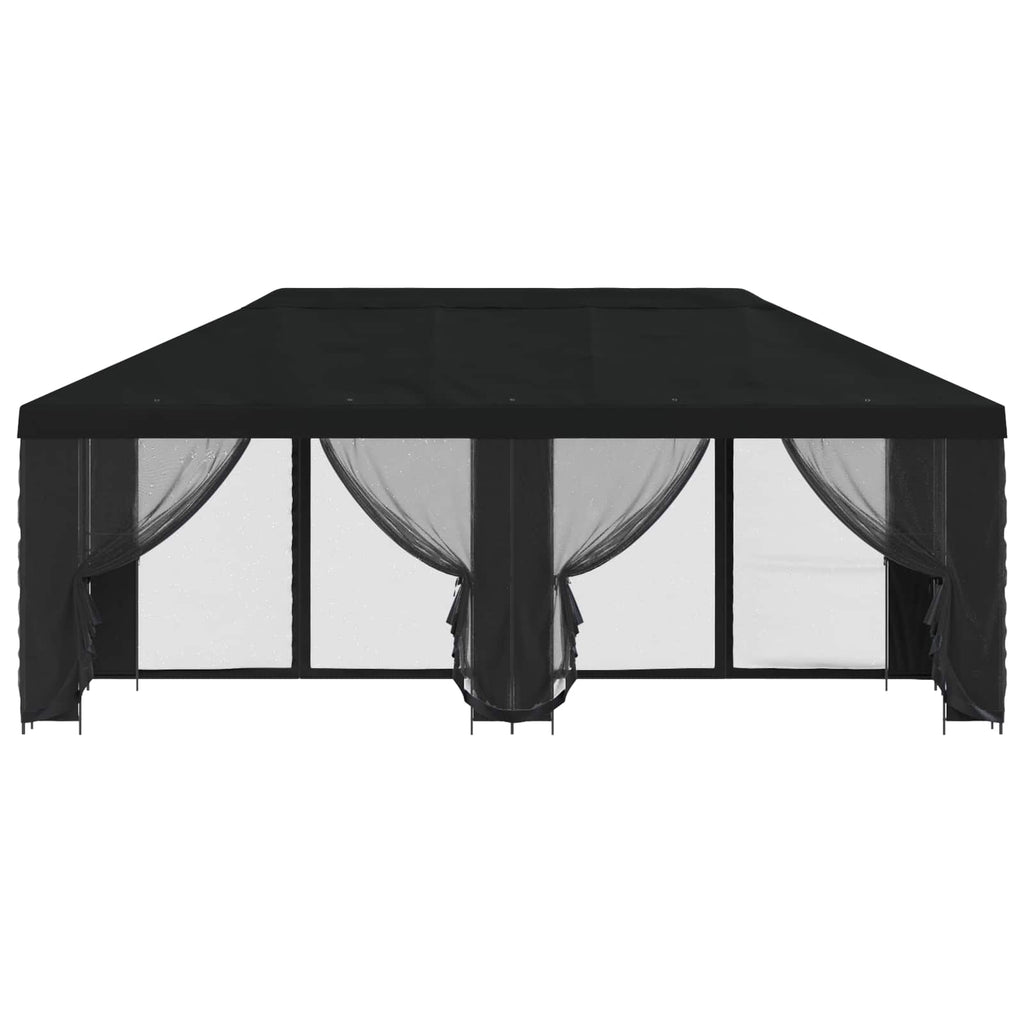 vidaXL Altana z bokami 6 x 3 m Czarny Poliester i Stal 190