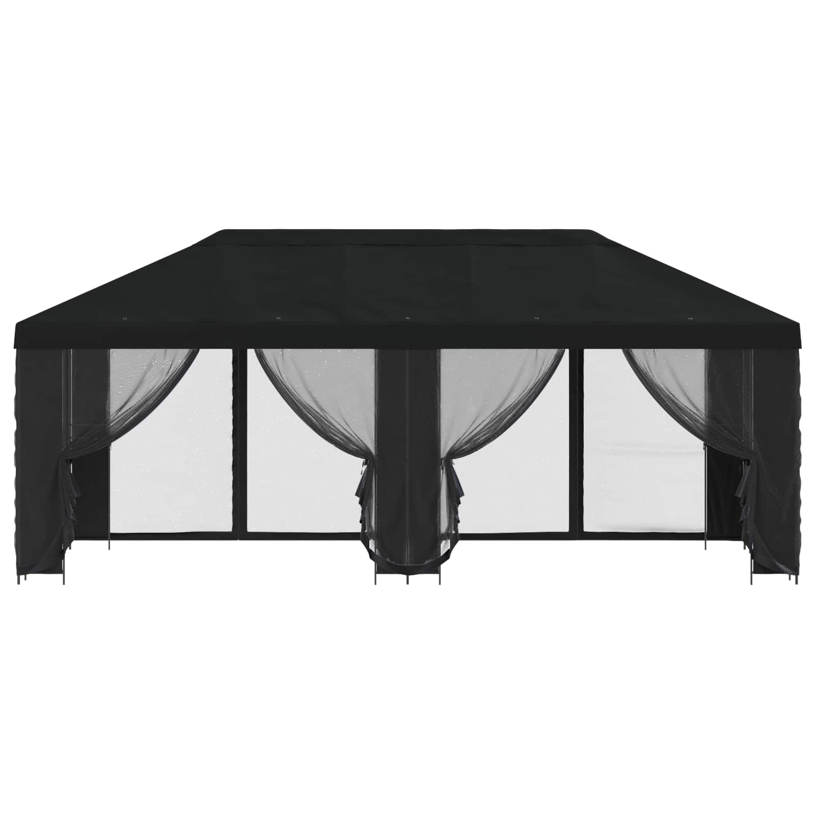 vidaXL Altana z bokami 6 x 3 m Czarny Poliester i Stal 190