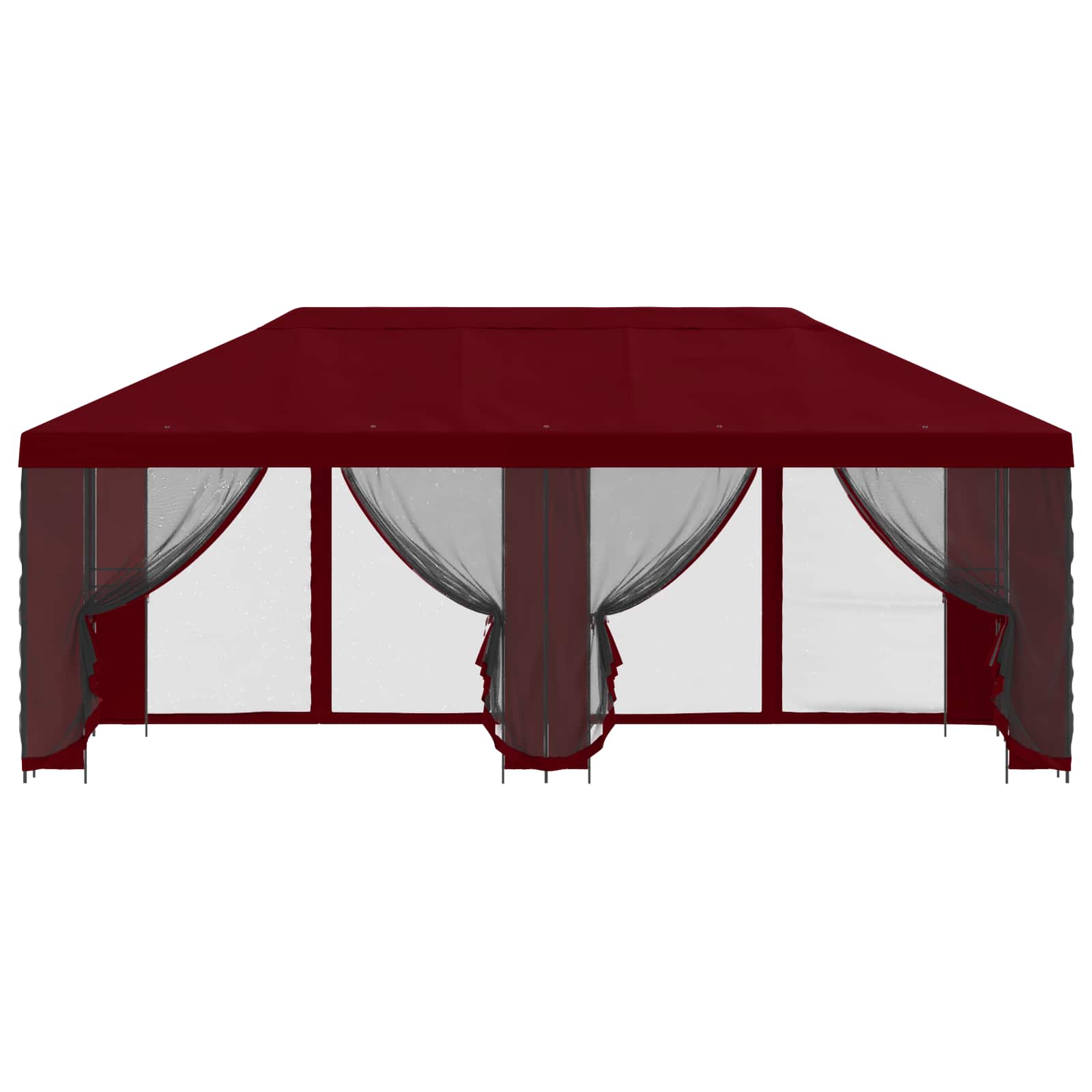 vidaXL Altana z bokami 6 x 3 m bordowy Poliester i Stal 190