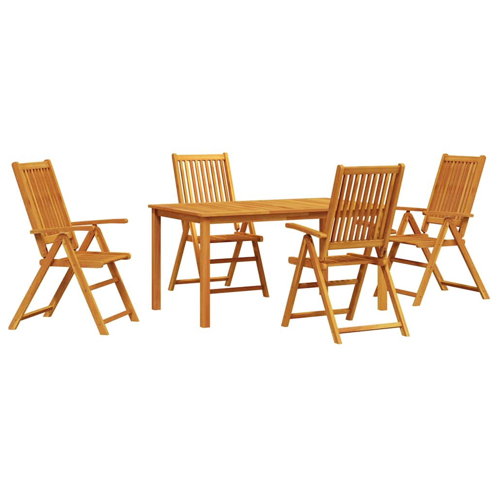 vidaXL Zestaw do jadalni w ogrodzie 5 pcs Brązowy Lite Drewno Akacji