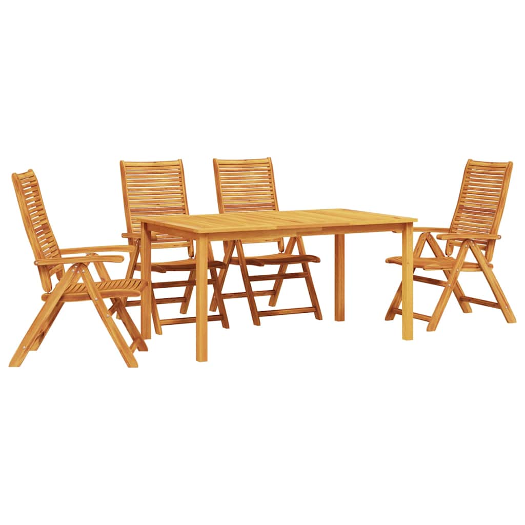 vidaXL Zestaw do jadalni w ogrodzie 5 pcs Brązowy Lite Drewno Akacji