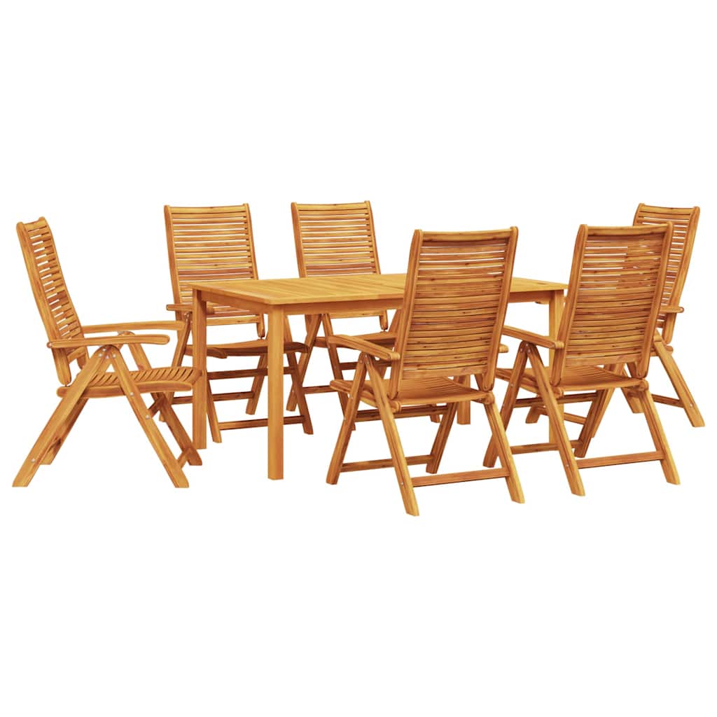 vidaXL Zestaw do jadalni w ogrodzie 7 pcs Brązowy Lite Drewno Akacji