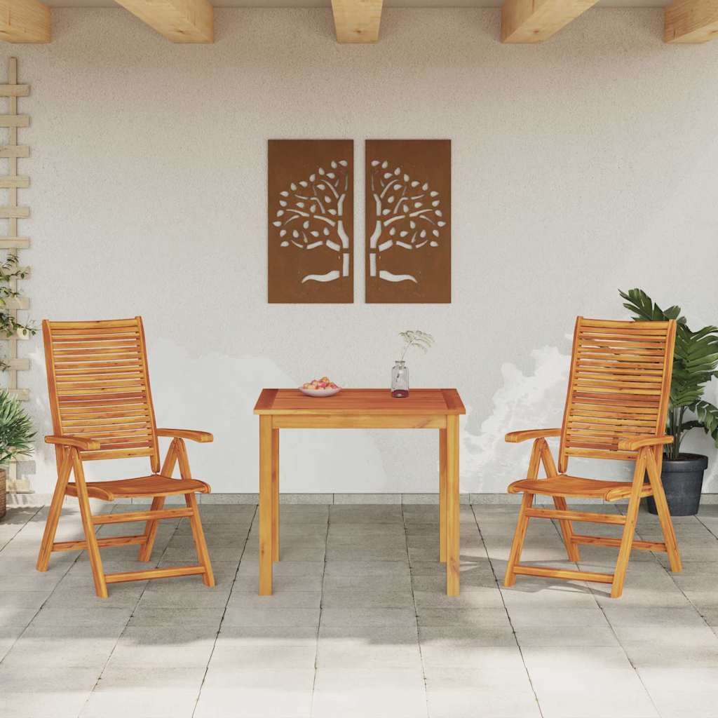 vidaXL Zestaw do jadalni w ogrodzie 3 pcs Brązowy Lite Drewno Akacji