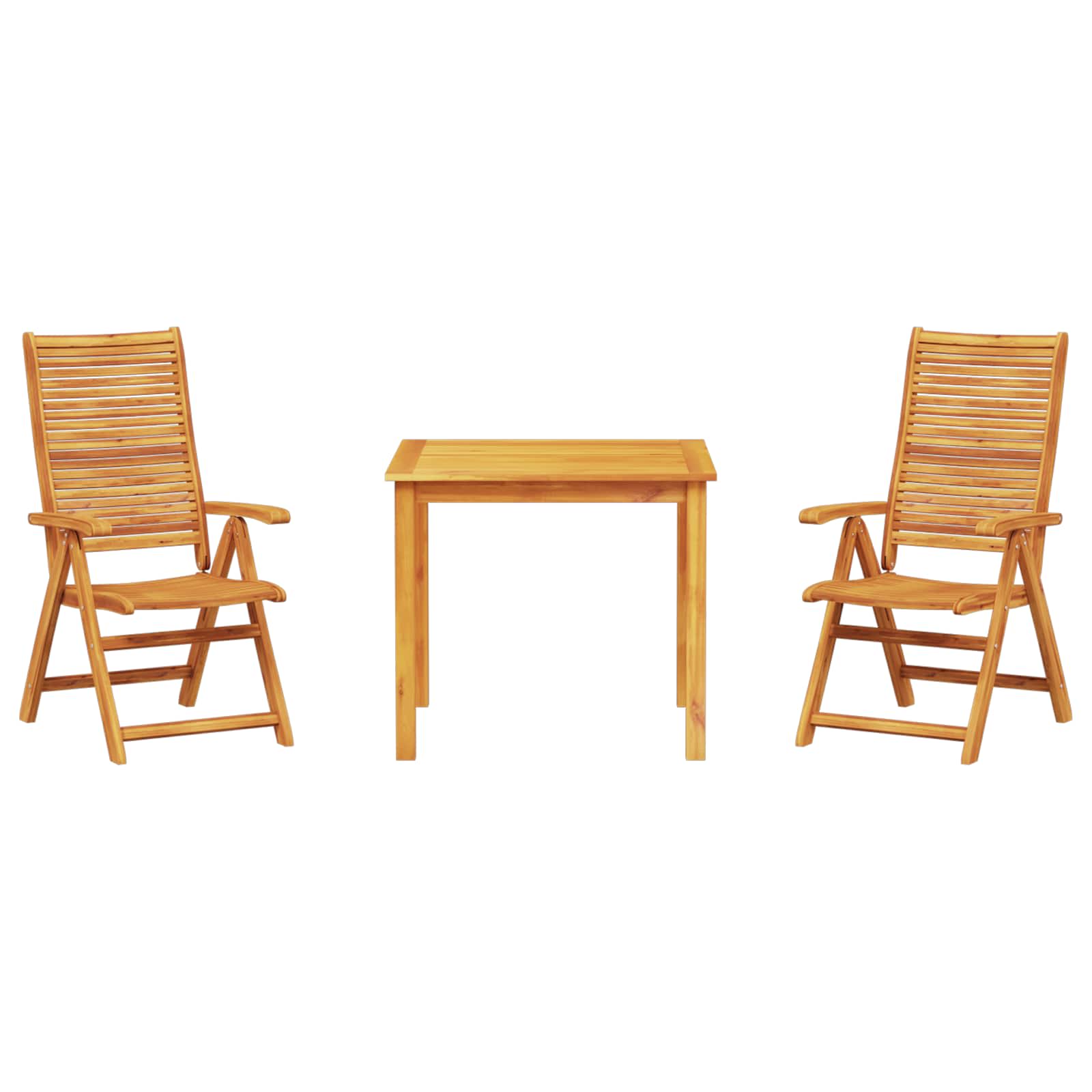 vidaXL Zestaw do jadalni w ogrodzie 3 pcs Brązowy Lite Drewno Akacji