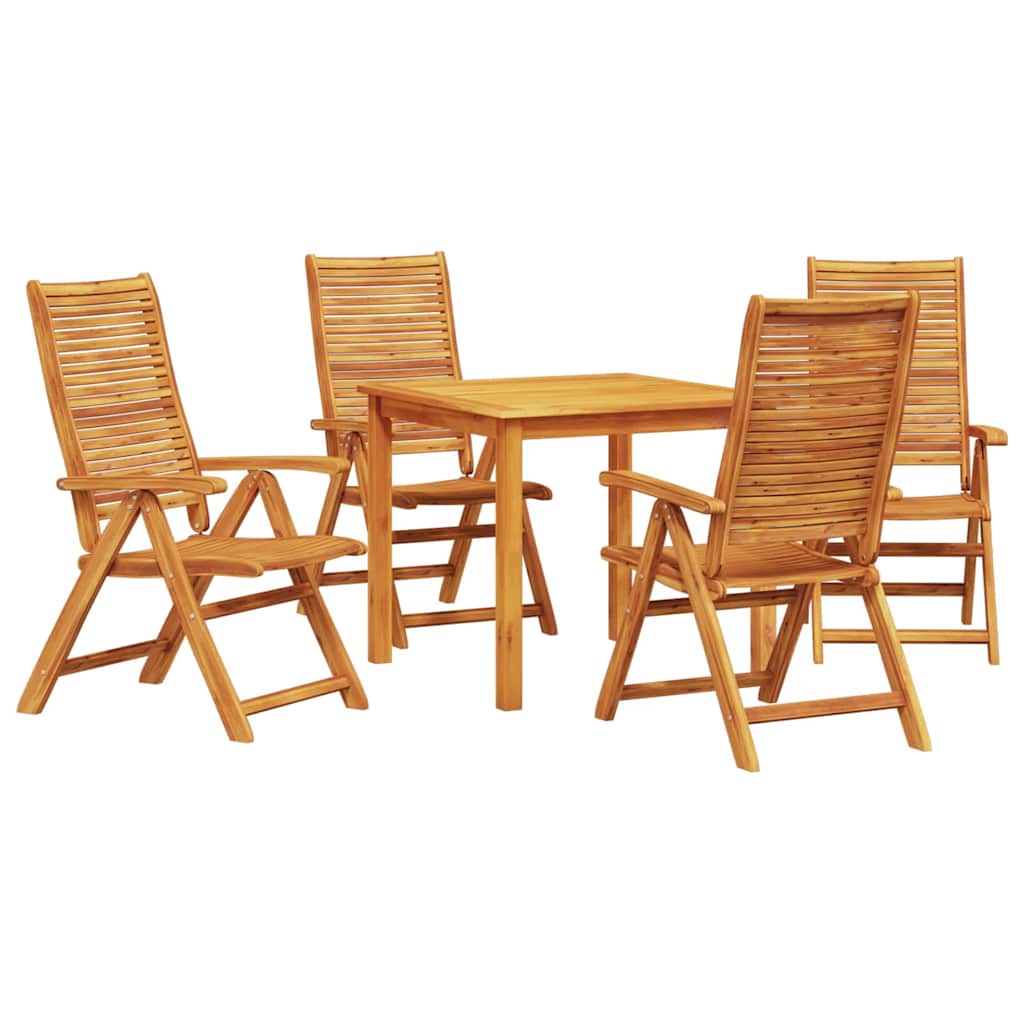 vidaXL Zestaw do jadalni w ogrodzie 5 pcs Brązowy Lite Drewno Akacji