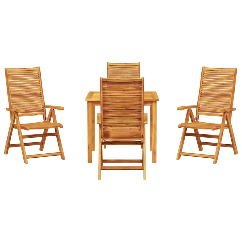 vidaXL Zestaw do jadalni w ogrodzie 5 pcs Brązowy Lite Drewno Akacji