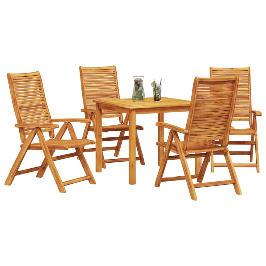 vidaXL Zestaw do jadalni w ogrodzie 5 pcs Brązowy Lite Drewno Akacji