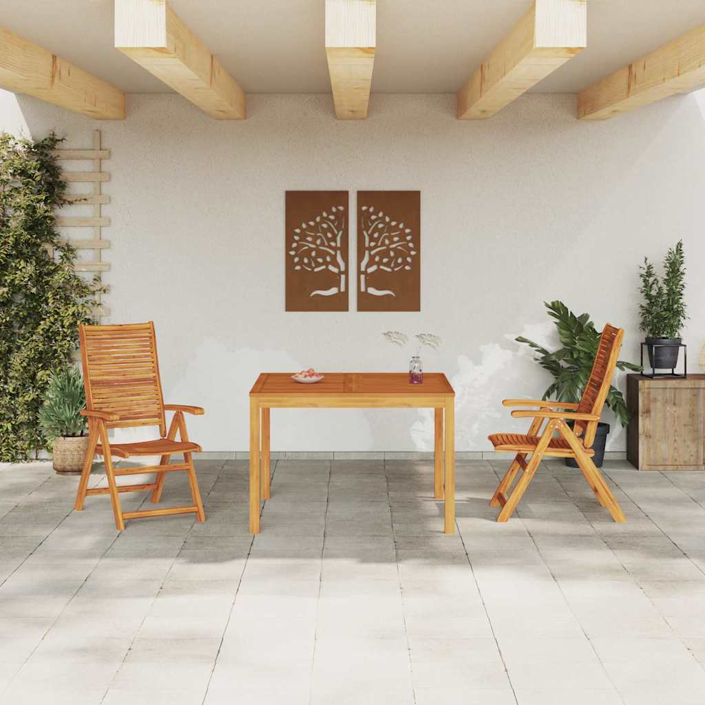 vidaXL Zestaw do jadalni w ogrodzie 3 pcs Brązowy Lite Drewno Akacji