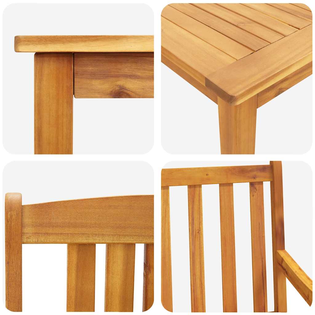 vidaXL Zestaw do jadalni w ogrodzie 3 pcs Brązowy Lite Drewno Akacji