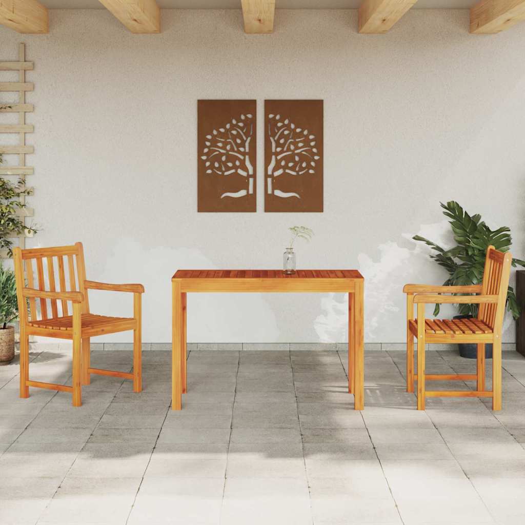 vidaXL Zestaw do jadalni w ogrodzie 3 pcs Brązowy Lite Drewno Akacji