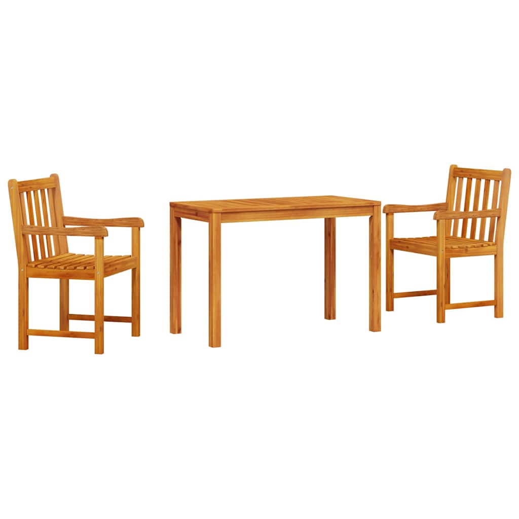 vidaXL Zestaw do jadalni w ogrodzie 3 pcs Brązowy Lite Drewno Akacji