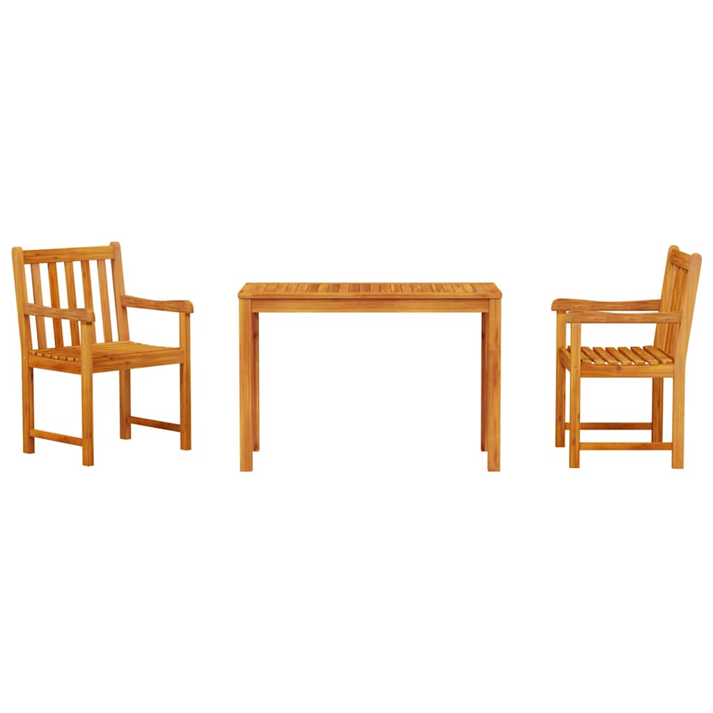 vidaXL Zestaw do jadalni w ogrodzie 3 pcs Brązowy Lite Drewno Akacji
