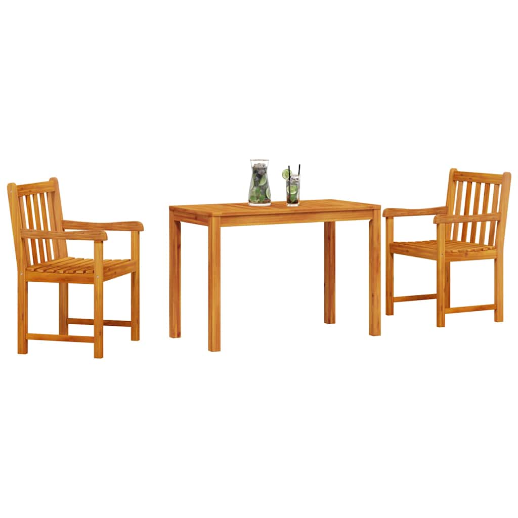 vidaXL Zestaw do jadalni w ogrodzie 3 pcs Brązowy Lite Drewno Akacji