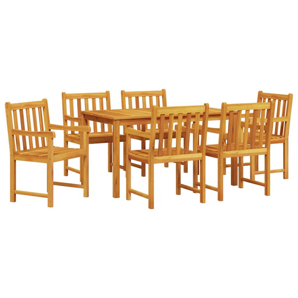 vidaXL Zestaw do jadalni w ogrodzie 7 pcs Brązowy Lite Drewno Akacji
