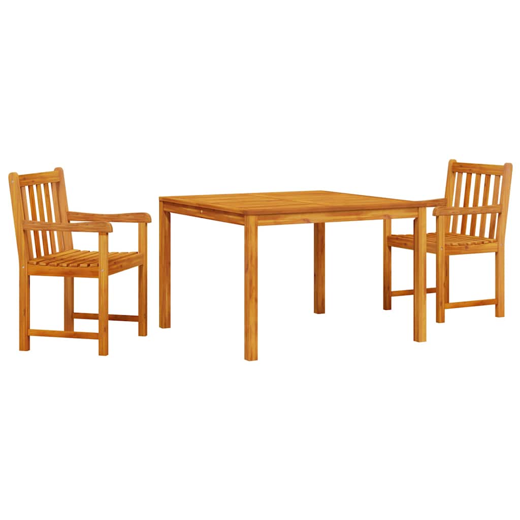 vidaXL Zestaw do jadalni w ogrodzie 3 pcs Brązowy Lite drewno akacjowe