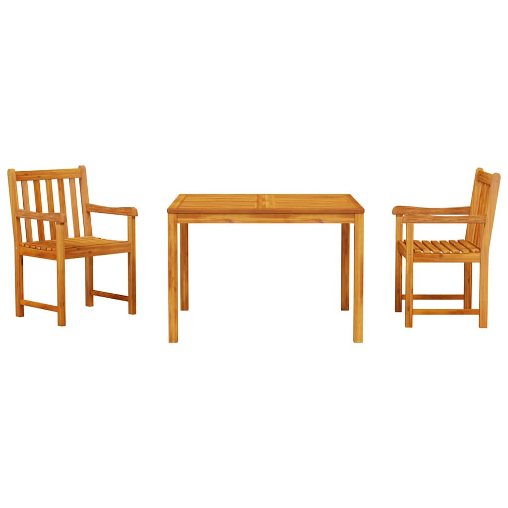 vidaXL Zestaw do jadalni w ogrodzie 3 pcs Brązowy Lite drewno akacjowe