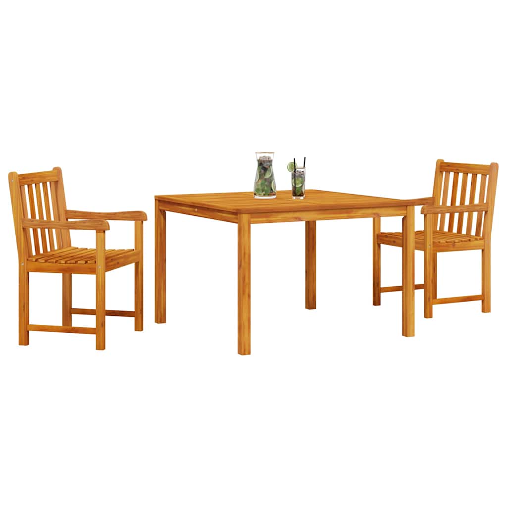 vidaXL Zestaw do jadalni w ogrodzie 3 pcs Brązowy Lite drewno akacjowe