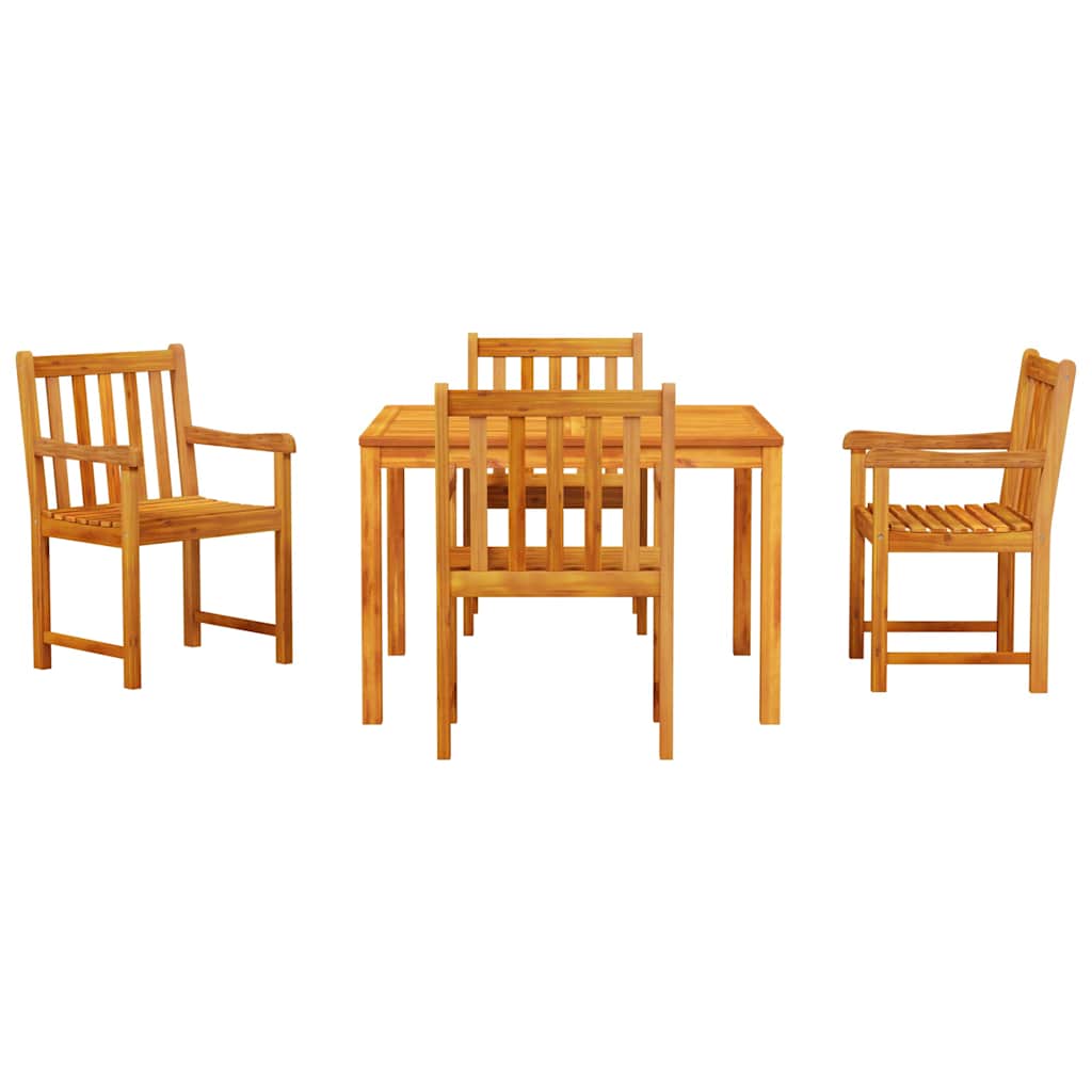 vidaXL Zestaw do jadalni w ogrodzie 5 pcs Brązowy Lite drewno akacjowe