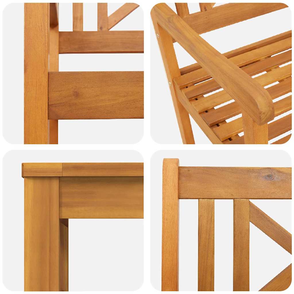 vidaXL Zestaw do jadalni w ogrodzie 5 pcs Brązowy Lite Drewno Akacji