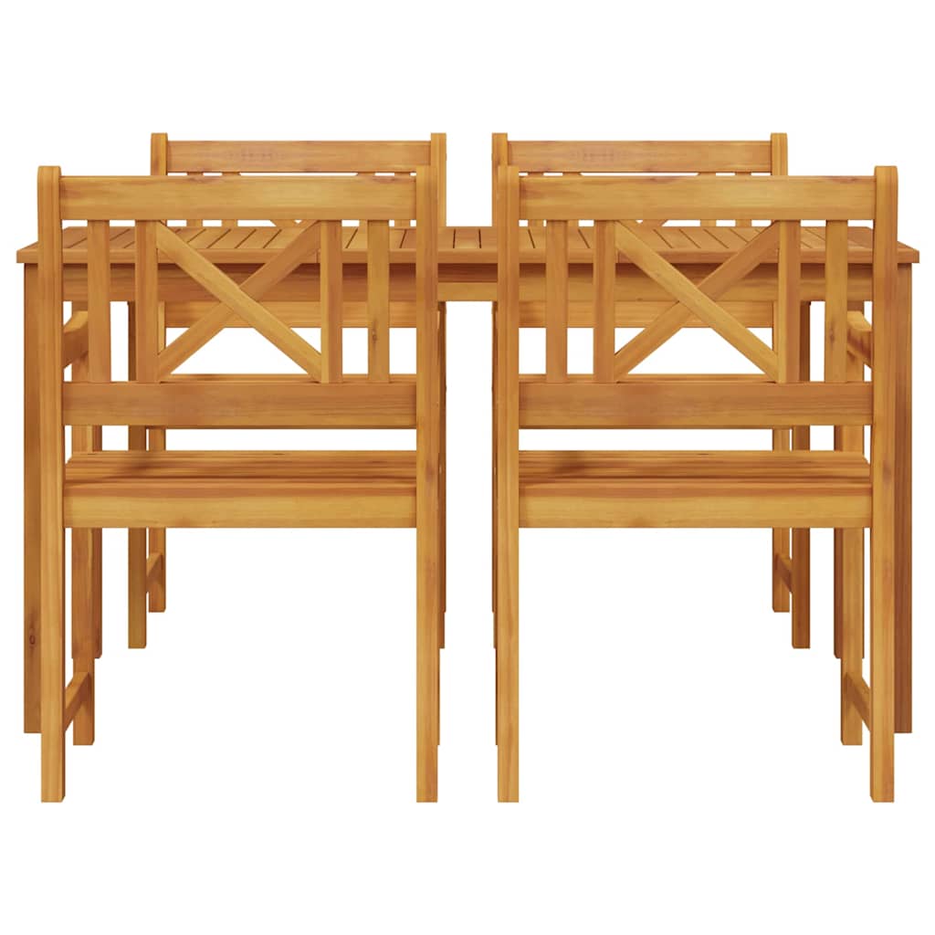 vidaXL Zestaw do jadalni w ogrodzie 5 pcs Brązowy Lite Drewno Akacji