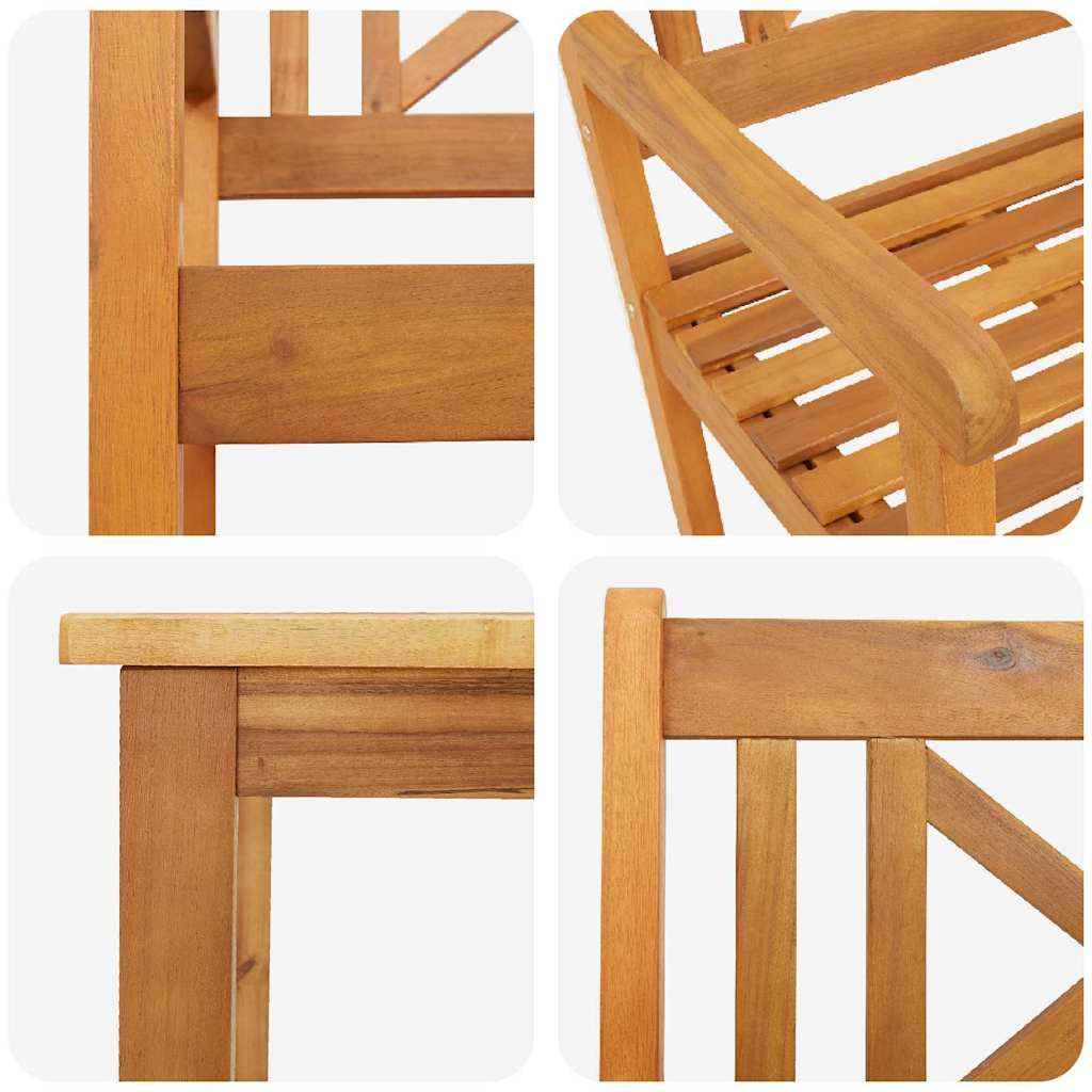 vidaXL Zestaw do jadalni w ogrodzie 5 pcs Brązowy Lite Drewno Akacji