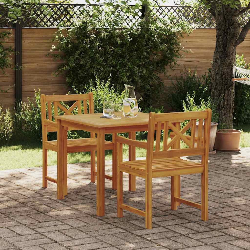 vidaXL Zestaw do jadalni w ogrodzie 3 pcs Brązowy Lite drewno akacjowe