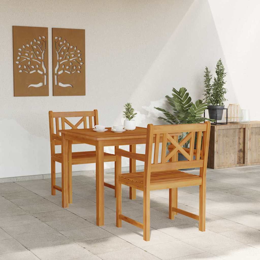 vidaXL Zestaw do jadalni w ogrodzie 3 pcs Brązowy Lite drewno akacjowe