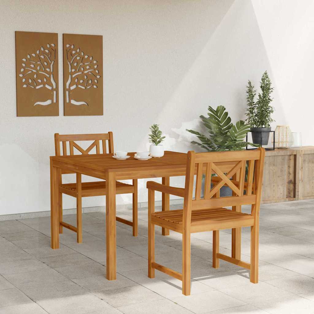 vidaXL Zestaw do jadalni w ogrodzie 3 pcs Brązowy Lite drewno akacjowe