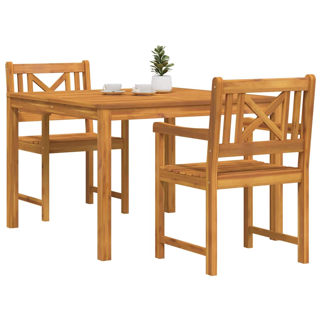 vidaXL Zestaw do jadalni w ogrodzie 3 pcs Brązowy Lite drewno akacjowe