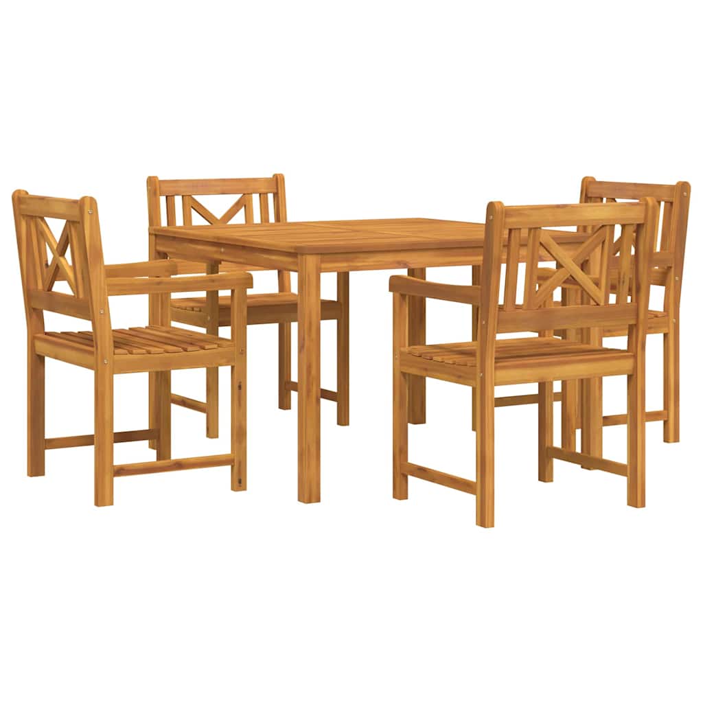 vidaXL Zestaw do jadalni w ogrodzie 5 pcs Brązowy Lite drewno akacjowe