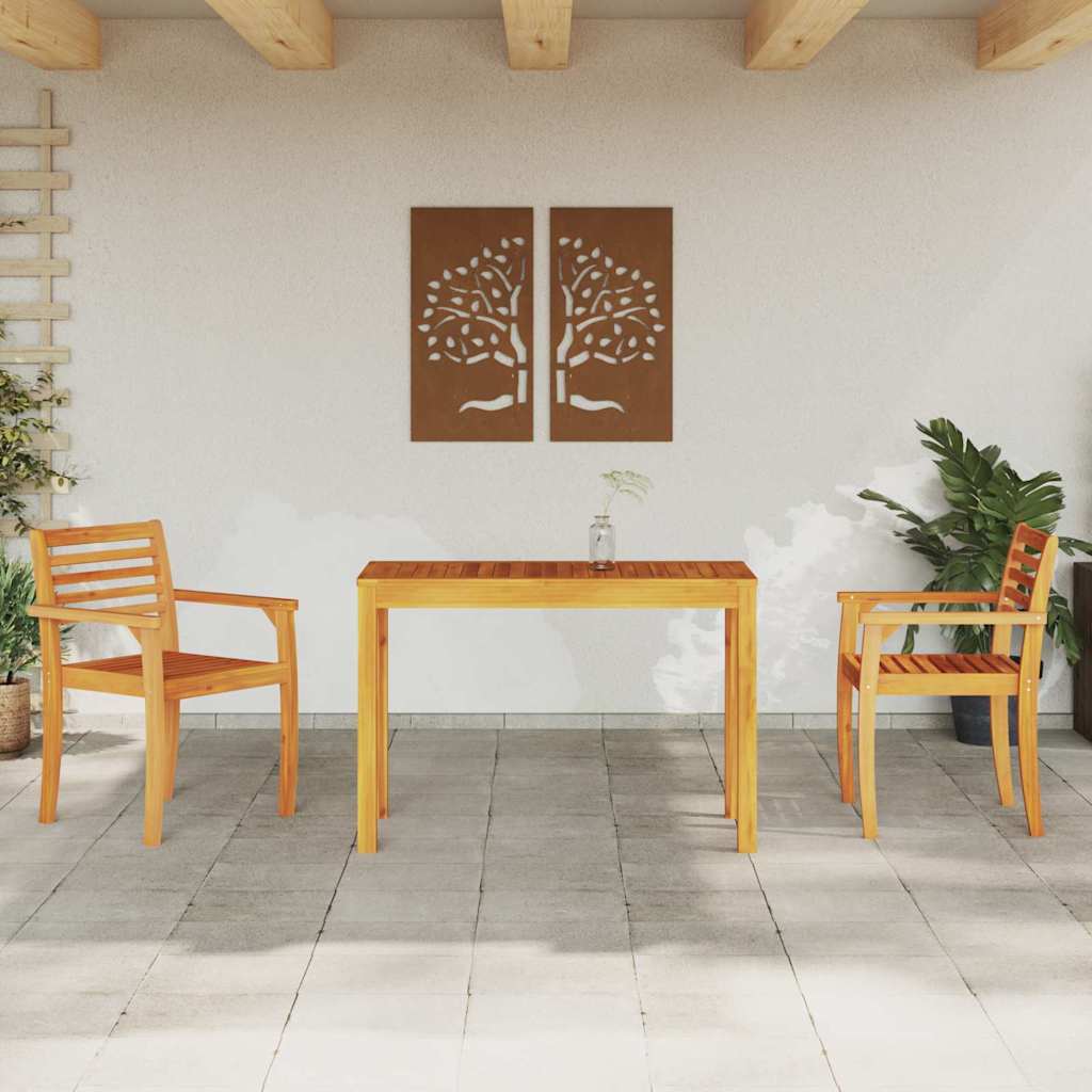 vidaXL Zestaw do jadalni w ogrodzie 3 pcs Brązowy Lite Drewno Akacji