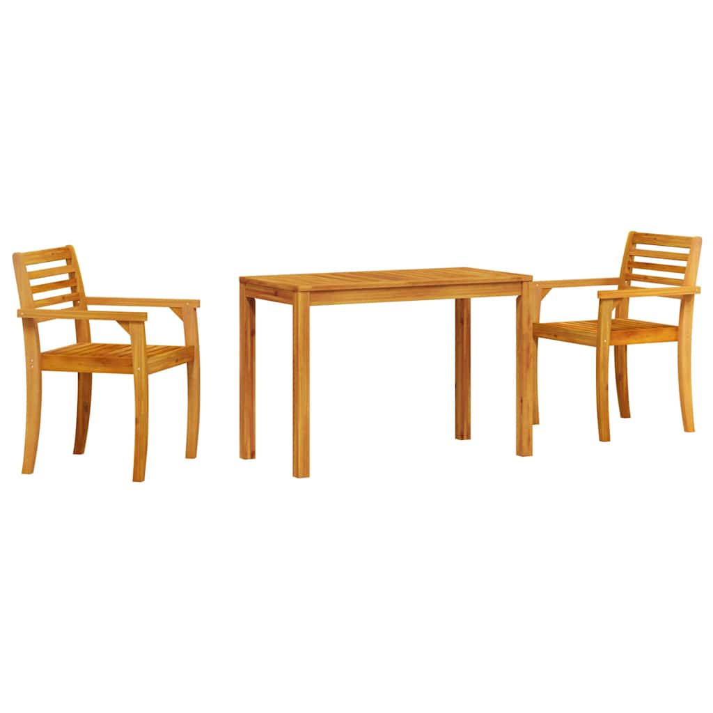 vidaXL Zestaw do jadalni w ogrodzie 3 pcs Brązowy Lite Drewno Akacji