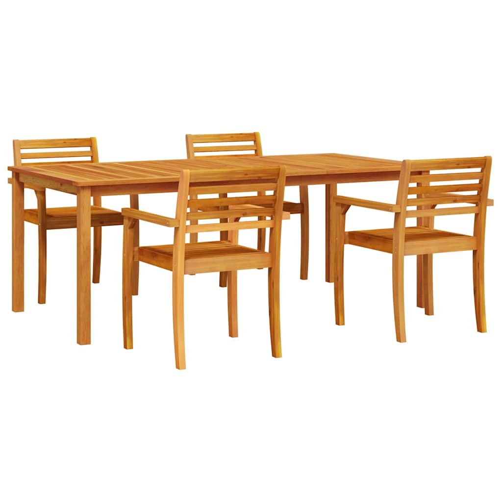 vidaXL Zestaw do jadalni w ogrodzie 7 pcs Brązowy Lite Drewno Akacji
